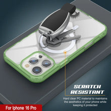 Cargar imagen en el visor de la galería, Estuche de carga inalámbrica magnética Punkcase para iPhone 16 Pro [Serie ClearMag] [Verde]
