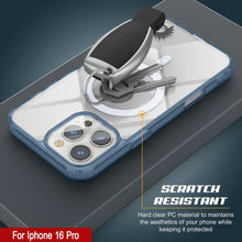 Cargar imagen en el visor de la galería, Estuche de carga inalámbrica magnética Punkcase para iPhone 16 Pro [Serie ClearMag] [Azul marino]
