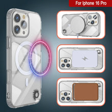 Cargar imagen en el visor de la galería, Estuche de carga inalámbrica magnética Punkcase para iPhone 16 Pro [Serie ClearMag] [Transparente]
