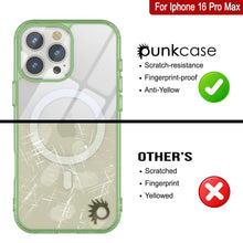 Cargar imagen en el visor de la galería, Estuche de carga inalámbrica magnética Punkcase para iPhone 16 Pro Max [Serie ClearMag] [Verde]
