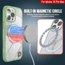 Cargar imagen en el visor de la galería, Estuche de carga inalámbrica magnética Punkcase para iPhone 16 Pro Max [Serie ClearMag] [Verde]
