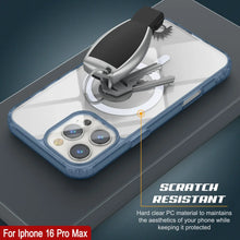 Cargar imagen en el visor de la galería, Estuche de carga inalámbrica magnética Punkcase para iPhone 16 Pro Max [Serie ClearMag] [Azul marino]
