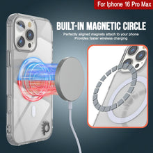 Cargar imagen en el visor de la galería, Estuche de carga inalámbrica magnética Punkcase para iPhone 16 Pro Max [Serie ClearMag] [Transparente]
