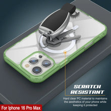 Cargar imagen en el visor de la galería, Estuche de carga inalámbrica magnética Punkcase para iPhone 16 Pro Max [Serie ClearMag] [Verde]
