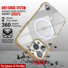 Cargar imagen en el visor de la galería, Estuche de carga inalámbrica magnética Punkcase para iPhone 16 Pro Max [Serie ClearMag] [Dorado]
