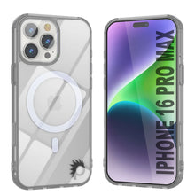 Cargar imagen en el visor de la galería, Estuche de carga inalámbrica magnética Punkcase para iPhone 16 Pro Max [Serie ClearMag] [Plata]
