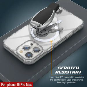 Estuche de carga inalámbrica magnética Punkcase para iPhone 16 Pro Max [Serie ClearMag] [Transparente]