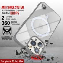 Cargar imagen en el visor de la galería, Estuche de carga inalámbrica magnética Punkcase para iPhone 16 Pro Max [Serie ClearMag] [Plata]
