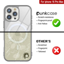 Cargar imagen en el visor de la galería, Estuche de carga inalámbrica magnética Punkcase para iPhone 16 Pro Max [Serie ClearMag] [Plata]
