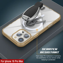 Cargar imagen en el visor de la galería, Estuche de carga inalámbrica magnética Punkcase para iPhone 16 Pro Max [Serie ClearMag] [Dorado]
