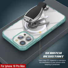Cargar imagen en el visor de la galería, Estuche de carga inalámbrica magnética Punkcase para iPhone 16 Pro Max [Serie ClearMag] [Verde azulado]
