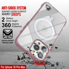 Cargar imagen en el visor de la galería, Estuche de carga inalámbrica magnética Punkcase para iPhone 16 Pro Max [Serie ClearMag] [Rosa]
