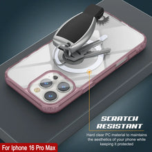 Cargar imagen en el visor de la galería, Estuche de carga inalámbrica magnética Punkcase para iPhone 16 Pro Max [Serie ClearMag] [Rosa]
