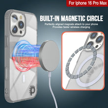 Cargar imagen en el visor de la galería, Estuche de carga inalámbrica magnética Punkcase para iPhone 16 Pro Max [Serie ClearMag] [Plata]
