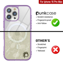 Cargar imagen en el visor de la galería, Estuche de carga inalámbrica magnética Punkcase para iPhone 16 Pro Max [Serie ClearMag] [Morado]
