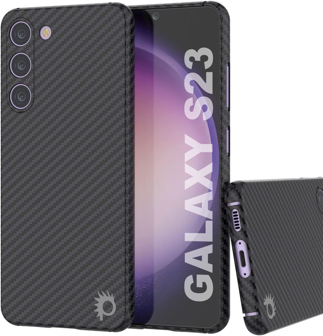 Punkcase S23 Funda de Fibra de Carbono [Serie AramidShield] Ultra Delgada y Ligera de Kevlar.