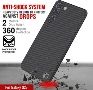 Punkcase S23 Funda de Fibra de Carbono [Serie AramidShield] Ultra Delgada y Ligera de Kevlar.