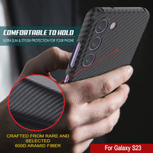 Cargar imagen en el visor de la galería, Punkcase S23 Funda de Fibra de Carbono [Serie AramidShield] Ultra Delgada y Ligera de Kevlar.
