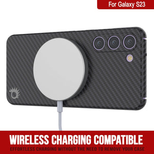 Punkcase S23 Funda de Fibra de Carbono [Serie AramidShield] Ultra Delgada y Ligera de Kevlar.