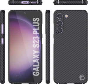 Funda de carbono Punkcase S23+ Plus [Serie AramidShield] ultra delgada y liviana de Kevlar