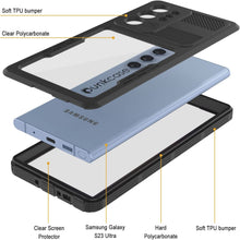Cargar imagen en el visor de la galería, Funda impermeable Galaxy S23 Ultra [Serie Alpine 2.0] [Ajuste delgado] [Certificado IP68] [Resistente a los golpes] [Negro].

