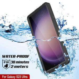 Funda impermeable Galaxy S23 Ultra [Serie Alpine 2.0] [Ajuste delgado] [Certificado IP68] [Resistente a los golpes] [Negro].