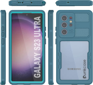 Funda impermeable Galaxy S23 Ultra [Serie Alpine 2.0] [Ajuste fino] [Certificación IP68] [Resistente a golpes] [Azul]