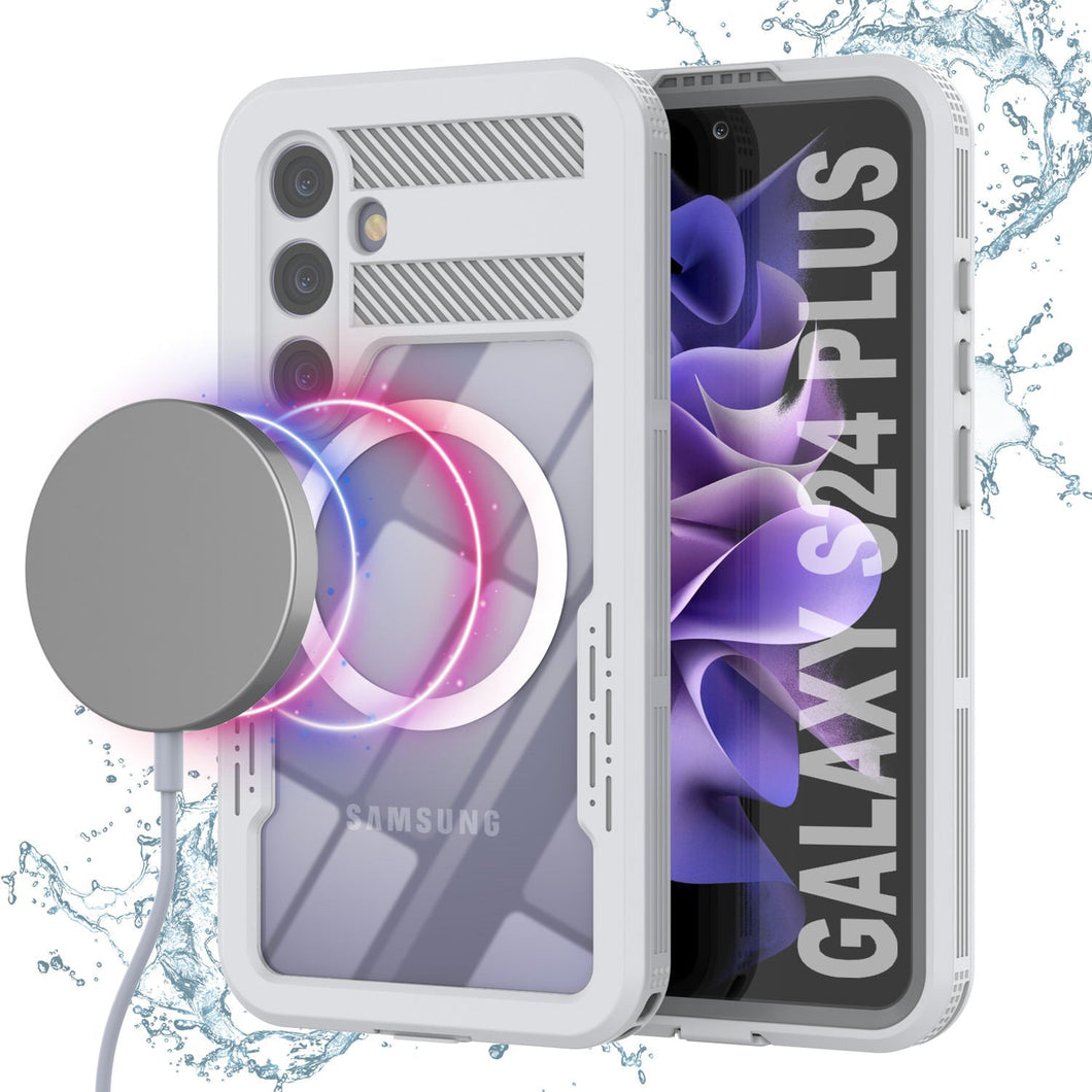 Funda impermeable Galaxy S24+ Plus [Serie Alpine 2.0] [Ajuste Delgado] [Certificación IP68] [Resistente a los golpes] [Blanca]