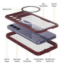 Cargar imagen en el visor de la galería, Funda impermeable Galaxy S24+ Plus [Serie Alpine 2.0] [Ajuste delgado] [Certificación IP68] [Resistente a los golpes] [Color rosa]
