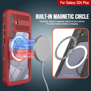Funda impermeable Galaxy S24+ Plus [Serie Alpine 2.0] [Ajuste delgado] [Certificación IP68] [Resistente a los golpes] [Rojo]