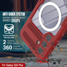 Cargar imagen en el visor de la galería, Funda impermeable Galaxy S24+ Plus [Serie Alpine 2.0] [Ajuste delgado] [Certificación IP68] [Resistente a los golpes] [Rojo]
