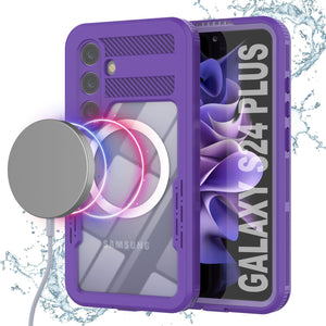 Funda a prueba de agua Galaxy S24+ Plus [Serie Alpine 2.0] [Ajuste delgado] [Certificado IP68] [Resistente a los golpes] [Morado]