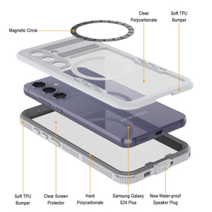 Funda impermeable Galaxy S24+ Plus [Serie Alpine 2.0] [Ajuste Delgado] [Certificación IP68] [Resistente a los golpes] [Blanca]