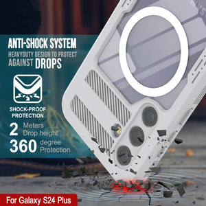 Funda impermeable Galaxy S24+ Plus [Serie Alpine 2.0] [Ajuste Delgado] [Certificación IP68] [Resistente a los golpes] [Blanca]