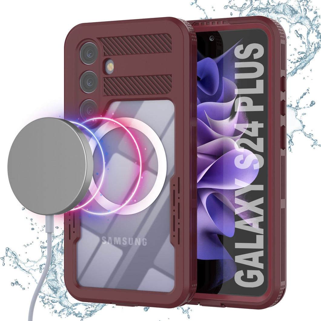 Funda impermeable Galaxy S24+ Plus [Serie Alpine 2.0] [Ajuste delgado] [Certificación IP68] [Resistente a los golpes] [Color rosa]