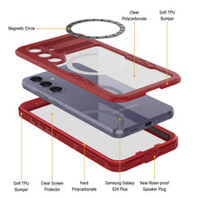 Cargar imagen en el visor de la galería, Funda impermeable Galaxy S24+ Plus [Serie Alpine 2.0] [Ajuste delgado] [Certificación IP68] [Resistente a los golpes] [Rojo]
