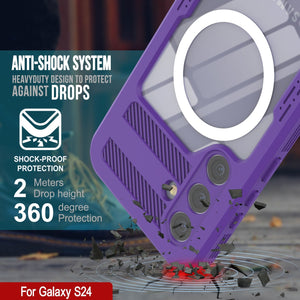 Funda impermeable Galaxy S24 Ultra [Serie Alpine 2.0] [Ajuste Delgado] [Certificación IP68] [Resistente a Golpes] [Morado]