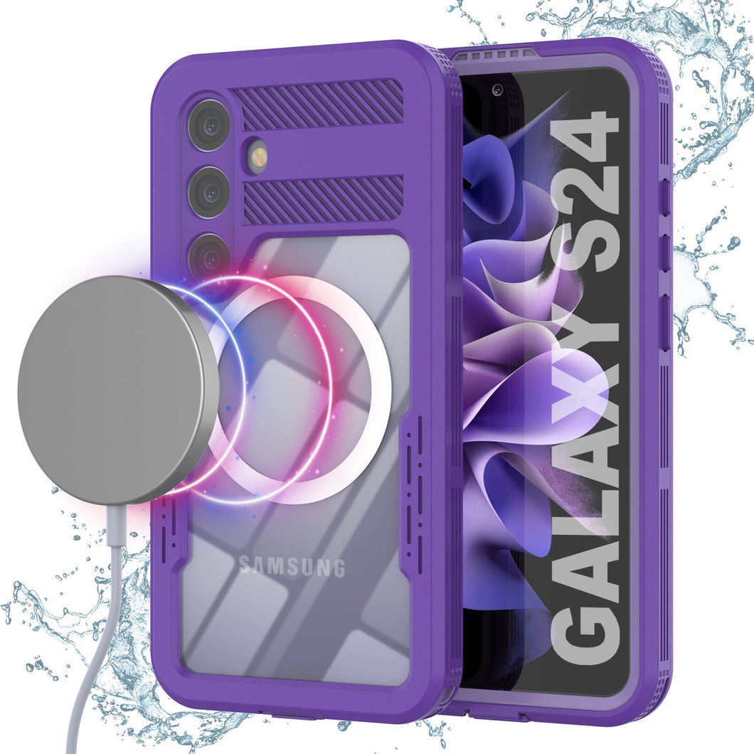 Funda impermeable Galaxy S24 Ultra [Serie Alpine 2.0] [Ajuste Delgado] [Certificación IP68] [Resistente a Golpes] [Morado]