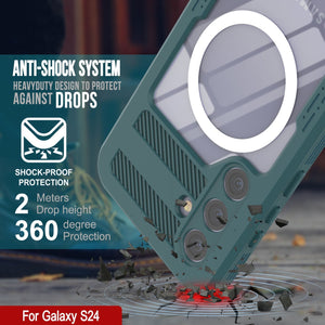 Funda impermeable Galaxy S24 Ultra [Serie Alpine 2.0] [Ajuste delgado] [Certificación IP68] [A prueba de golpes] [Azul]
