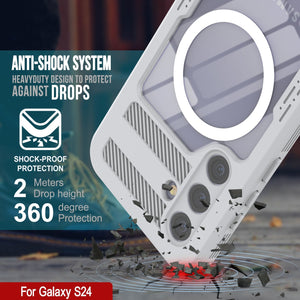 Funda impermeable Galaxy S24 Ultra [Serie Alpine 2.0] [Ajuste Delgado] [Certificado IP68] [Resistente a los golpes] [Blanco]