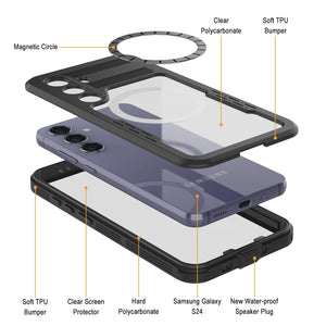 Funda impermeable Galaxy S24 Ultra [Serie Alpine 2.0] [Ajuste delgado] [Certificación IP68] [Resistente a los golpes] [Transparente]