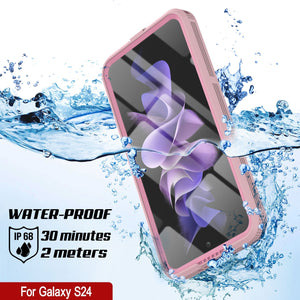 Funda impermeable Galaxy S24 Ultra [Serie Alpine 2.0] [Ajuste delgado] [Certificado IP68] [A prueba de golpes] [Rosado]