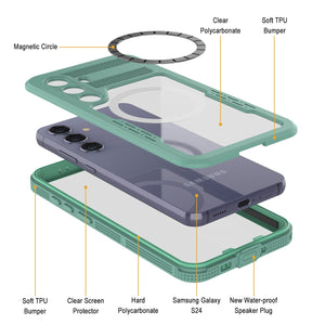 Funda al agua Galaxy S24 [Serie Alpine 2.0] [Ajuste delgado resistente] [Certificación IP68] [A prueba de golpes] [Turquesa]