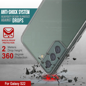 Punkcase para Galaxy S23 Funda [Serie Lucid 2.0] [Ajuste Delgado] [Espalda Transparente] con Protector de Pantalla PunkShield.