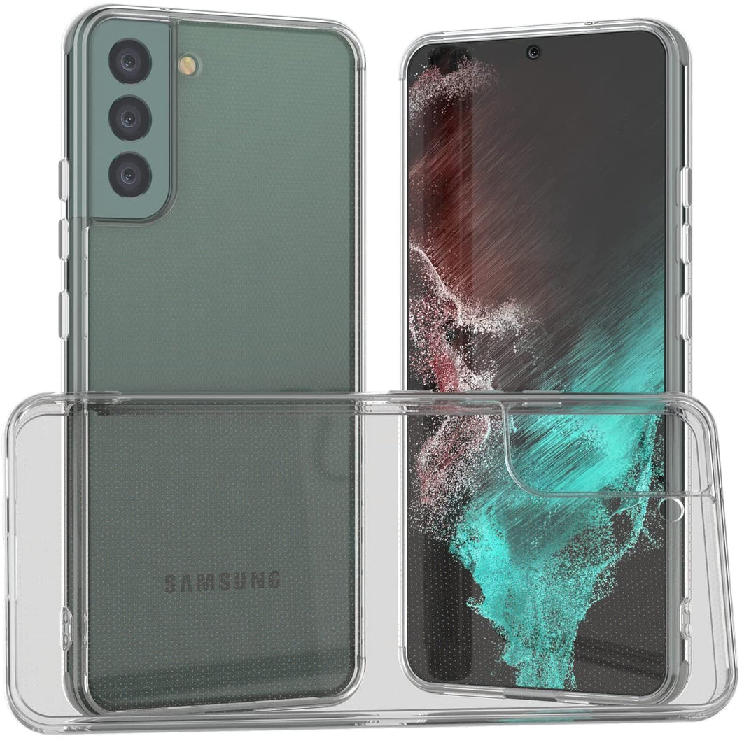 Punkcase para Galaxy S23 Funda [Serie Lucid 2.0] [Ajuste Delgado] [Espalda Transparente] con Protector de Pantalla PunkShield.