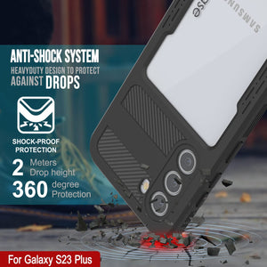 Carcasa impermeable Galaxy S23+ Plus [Serie Alpine 2.0] [Ajuste Delgado] [Certificación IP68] [Resistente a Golpes] [Negro]