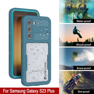 Funda impermeable Galaxy S23+ Plus [Serie Alpine 2.0] [Ajuste estilizado] [Certificado IP68] [A prueba de golpes] [Azul]