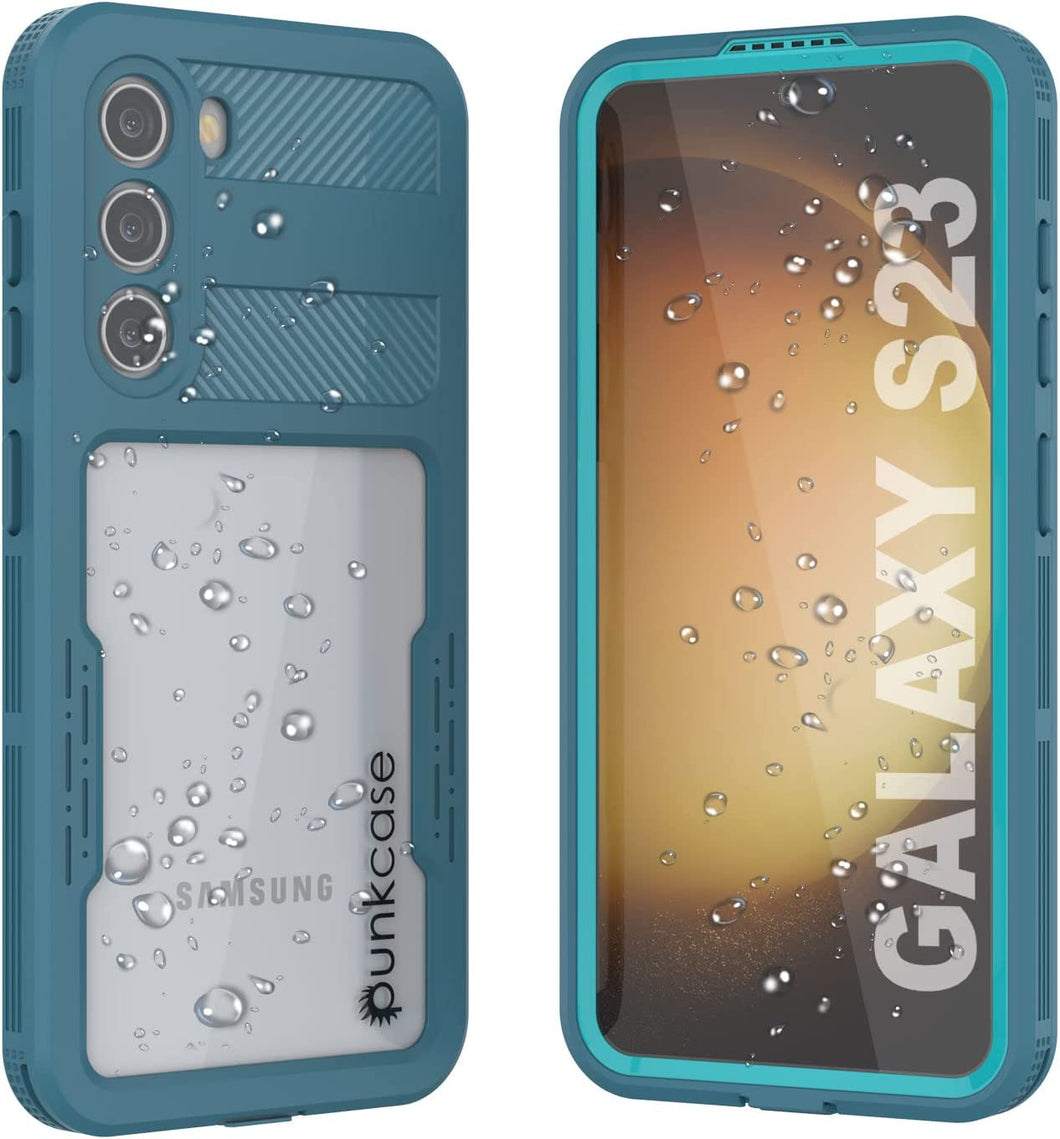 Funda impermeable Galaxy S23 [Serie Alpine 2.0] [Ajuste delgado] [Certificación IP68] [A prueba de golpes] [Azul]