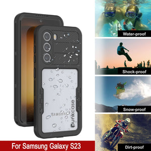 Funda impermeable Galaxy S23 [Serie Alpine 2.0] [Ajuste delgado] [Certificación IP68] [A prueba de golpes] [Negro]