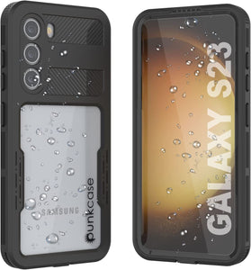 Funda impermeable Galaxy S23 [Serie Alpine 2.0] [Ajuste delgado] [Certificación IP68] [A prueba de golpes] [Negro]